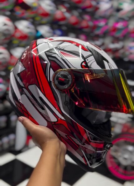 Capacete Xdron LS2 FF358 Vermelho/Branco
